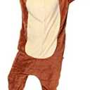 LUSJNGE Unisex Adult Animal Onesie Pajamas Halloween Christmas Cosplay Costume one-piece pajamas for Women Men, Size M