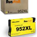 Run Star Remanufactured 1-Pack 952XL Ink Cartridge Replacement for HP 952XL 952 use for HP Officejet Pro 7720, 7740, 8210, 8710, 8720, 8730, 8740 Series(1 Yellow)