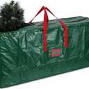 Christmas Tree Storage Bag with Double Zipper- Fits Up to 7.5 ft Holiday Xmas Disassembled Trees  Moisture Proof Protection for Holiday Decor,Green