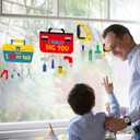 Cinrobiye 24 Set Fathers Day Craft Kits Fathers Day DIY Hanging Ornament Crafts Making Crafting Tool Box Sign Art Kit Gifts for Dad Home School Classroom Activities Party Favors Supplies Decor