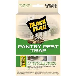 Black Flag Pantry Pest Trap 2 Count, Insect Traps, Safe For Use In Kitchens And Pantries, 12 Pack