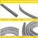 Range Oven Door Gasket W10162384 Compatible With Whirlpool Maytag KitchenAid Jenn-Air Amana Kenmore Magic Chef, Replacing 7201P046-60 W10162384 1469016 AP6016005PS11749287EAP11749287