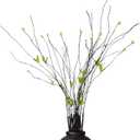 16 Pcs Curly Willow Branches for Vase, 10 Pcs 29.1'' Artificial Curly Willow Black Branches 6 Pieces 33.8'' Faux Ficus Twigs Plants Fake Leaf Greenery Stems for Wedding Home Office Decoration