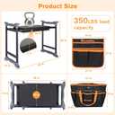 Garden Kneeler and Seat, Extra Wide Thick EVA Pad, Heavy Duty Foldable Garden Bench Holds 350lbs, Ergonomic Kneeling Stool with Garden Tool Pouches, Gardening Gifts for Women, Men & Seniors, 20 inches x 18 inches x 13 inches