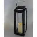 Black Metal and Glass Lantern.