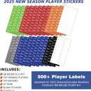 Fantasy Football Draft Board,6 x 4 Feet -Up to 14 Teams & 500+ Player Stickers & Draft Guide