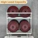 PowerKing Over The Toilet Storage Shelf, 2-Tier Bathroom Organizer Rack with 2 Hooks, No-Drill, Rust-Resistant Steel, Toilet Paper Holder for Restroom Bathroom, White