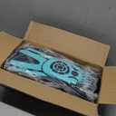 Snorkeling Gear for Adults, 4 in 1 Adult Snorkel Set with Panoramic View Snorkel Mask, Dry Top Snorkel, Adjustable Short Fins and Travel Bag, Snorkel Set with Fins for Snorkeling Diving (Turquoise Blue)