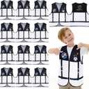 Panitay 12 Pcs Kids Community Helper Dress up Vest, Boy & Girl Career Cosplay Party Costume for Toddlers Occupation Role Play, OneSize