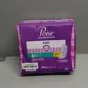 Poise Incontinence & Postpartum Pads for Bladder Leaks, 3 Drop Light Absorbency, Regular Length, 54 Count