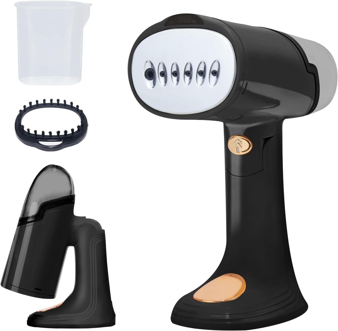 Garment Travel Steamer for Clothes Portable: Black Clothing Steamer Handheld 1500W Hand Held Mini Steamer Fabric Shirt Plancha a Vapor para Ropa Home Dorm Room Travel Essentials