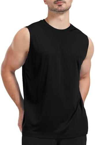 Upocool Men's Sleeveless UPF 50+ Swim Shirts Quick Dry Workout Tank Top UV Protection Running Gym Muscle T Shirts, 3XL