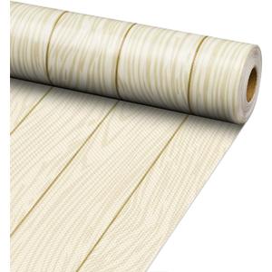 Inkspire White Wood Bulletin Board Paper Roll,14.8FTx47IN Large Reusable Waterproof Erasable Classroom Wall Background Backdrop Paper,Fade-Resistant Fabric Wrapping School Decors Teacher Supplies, 177.6" x 47"