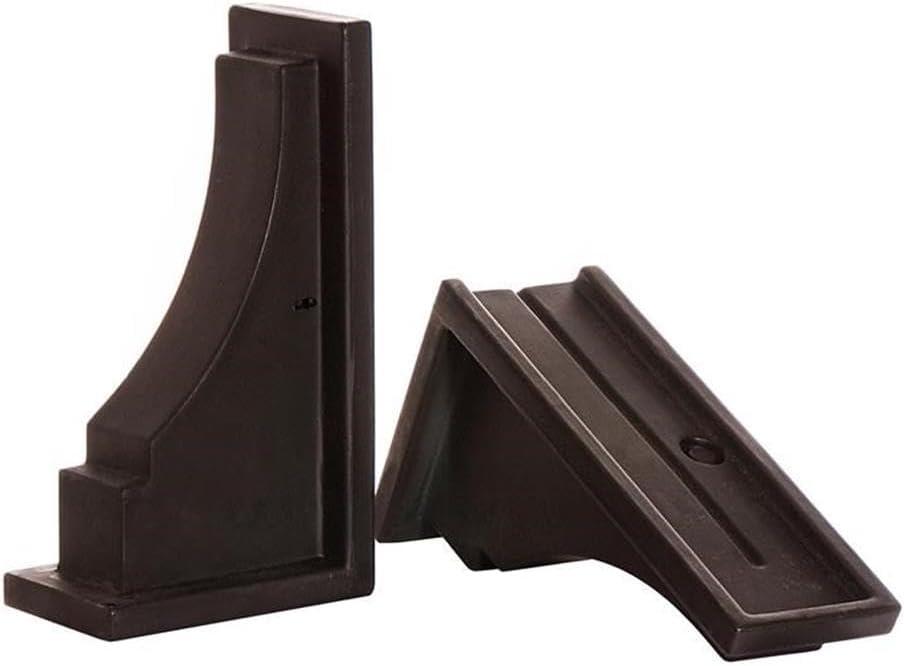 Pemberly Row Traditional Plastic Decorative Brackets in Espresso (Set of 2)