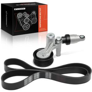 A-Premium Engine Serpentine Belt Drive Kit with Tensioner Compatible with Honda Accord 2013-2017, CR-V CRV 2017-2019 & Acura TLX 2015-2020 - DOHC L4 2.4L