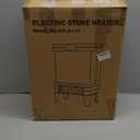 Electric Fireplace Stove Heater - Freestanding Fireplace Heater for Indoor Use with Realistic 3D Flame, Adjustable Thermostat & Remote, Quiet, Timer for Living Room and Bedroom (Classic Black)