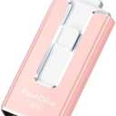 MFi Certified 256GB Flash Drive for iPhone iPad, Photo Stick for External Memory Storage, Easily Back Up and Save Photos, USB Memory Stick Thumb Drive for iPhone/iPad/Android/PC (Light Pink, 256GB)