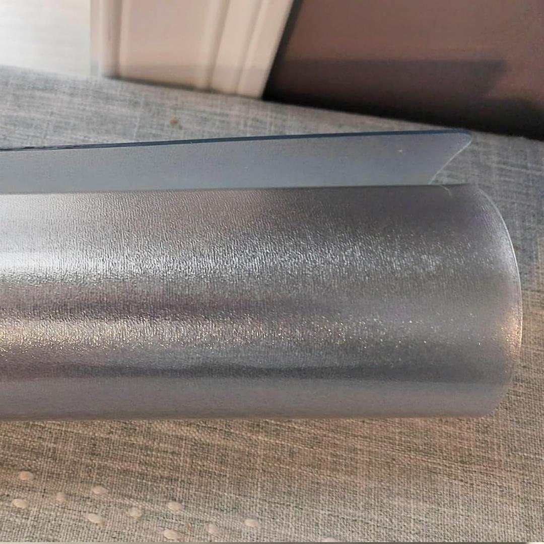 Clear PVC Table Cover Protector 36"x56"/ 90x143 cm, 2 (mm) Thickness Translucent Frosted, Plastic Table Cover, Dining Waterproof PVC Clear Table Cover Protector, Writing Desk Protector Mat