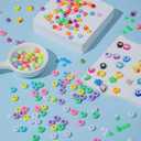 Taybonds Beaded Bracelet Assembly Set, 1400+ Pcs Polymer Clay & Letter Beads with Pearl and Spacer Beads, Aesthetic Jewelry Components for Adult Personal Style (18 Colors)