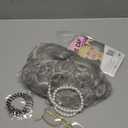 Old Lady Wig and Accessories, Gray Wigs for Women, Natural Appearance, Breathable and Comfortable, Suitable for Role Playing, Halloween Parties, Stage Performances (5Pcs Set, Grey)