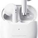 True Wireless Earbuds White Bluetooth 5.3 with Microphone for Working Out Noise Canceling Blue Tooth Ear Buds Deep Bass TWS Wireless Earphones with Charging Case in Ear Headphone for iPhone Android