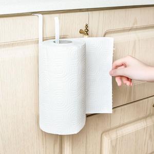 TopHomer Paper Towel Holder Under Cabinet Paper Towel Rack White Roll Organizer NO Drilling Double Use for Kitchen, Bathroom Paper Towel Holder Organizer Storage Decor
