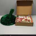 Pop Up Christmas Tree, 5FT Collapsible Christmas Tree with 30 LED Multicolor Lights, Tinsel Pencil Tree with Ball Bowknot Gift Box for Indoor, Party, Xmas, Home,Office Decor (Green)