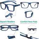 Eyekepper Oversized Reading Glasses Square Large Frame Readers for Men and Women