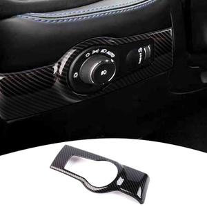 PDKLIN for Durango Headlight Switch Panel Trim Cover Compatible with Dodge Durango 2022 2023 2024 Carbon Fiber Interior Accessories