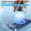 Electric Vacuum Magnetic Suction Phone Mount, Hands-Free Magnetic Cell Phone Holder for Car/Gym/Kitchen/Mirror/Bath/Smooth Surface, Compatible with iPhone & Android (Black)