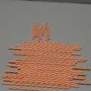 Honeydak 50 Pieces Orange and White Striped Reusable Straws Bulk 9" Striped Hard Plastic Drinking Straws for Beverage Cocktail Mason Jar Tumbler Birthday Wedding Party Supplies
