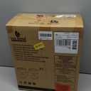 LUE BONA Adjustable Vanity Stool, 360 Swivel Chair for Makeup Room, White Faux Leather Stool for Bathroom & Living Room