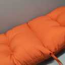 Outdoor Indoor Seat/Back Chair Tufted Cushion,All-Weather Patio Chair Cushion with Ties,for Patio Furniture,Orange