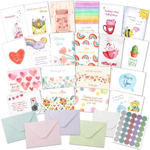 Mr. Pen- Thinking of You Cards with Envelopes, 20 Unique Designs, Large 5x7, Thinking of You Card, Blank Inside, Greeting Cards Thinking of you, Encouragement Cards, Note Cards with Envelopes (Dreamy)