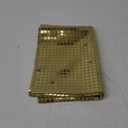 Sparkly Metal Mesh Fabric, 13 x 70 in, Chainmail Jewelry Dress Craft Bag Making (Golden)