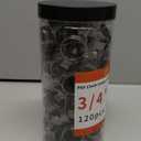 120pcs 3/4 inch PEX Cinch Clamps Rings, 304 Stainless Steel Single Ear Hose Clamps, Heavy Duty Pex Crimp Rings for PEX Tubing Pipe Fitting Connections