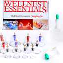 Cupping Set for Massage Therapy - 12 Cups Professional Chinese Cupping Set with Magnetics, Vacuum Cupping Therapy Set for Cellulite Reduction Muscle Pain Relief with handPump