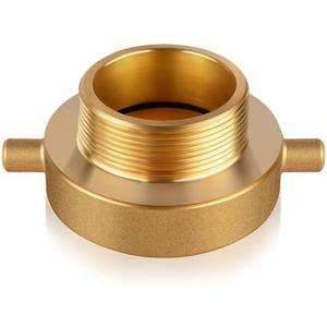 Brass Fire Hose Adapter, 2-1/2" NST Female x 2" NPT Male with Pin Lug for Hydrants & Hoses, 2 Pack