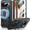 FNTCASE for Google Pixel 10-Pro-XL Case: for 9 Pro XL Case with Ring Holder Magnetic Kickstand Military Grade Shockproof Protective Rugged Cell Phone Cover 5G - 6.8 Inch (Black)