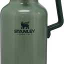 Stanley Classic Easy-Pour Growler 64 oz | Keeps Beer Cold or Coffee Hot | Leakproof Steel Lined Lid and Easy to Carry Handle | Insulated Stainless Steel | BPA-Free | Green