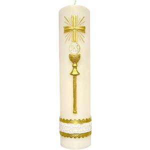 Religious Candles Catholic,Prayer Candles for Church Devotional Saint Blessed Mexican Gift,Baptism,Cirios Religiosos Catolicos,Jesus Candle,Cross Candle,Cirio Pascual,Veladoras Mexicanas (JHS)