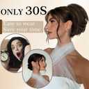 Claw Clip Ponytail Extension - Short Messy Hair Bun Hairpiece for Thin Hair, Straight Synthetic Hair Bun for Secure Hold & Quick Updo, Volumizing DIY Styles for Women(Brown)
