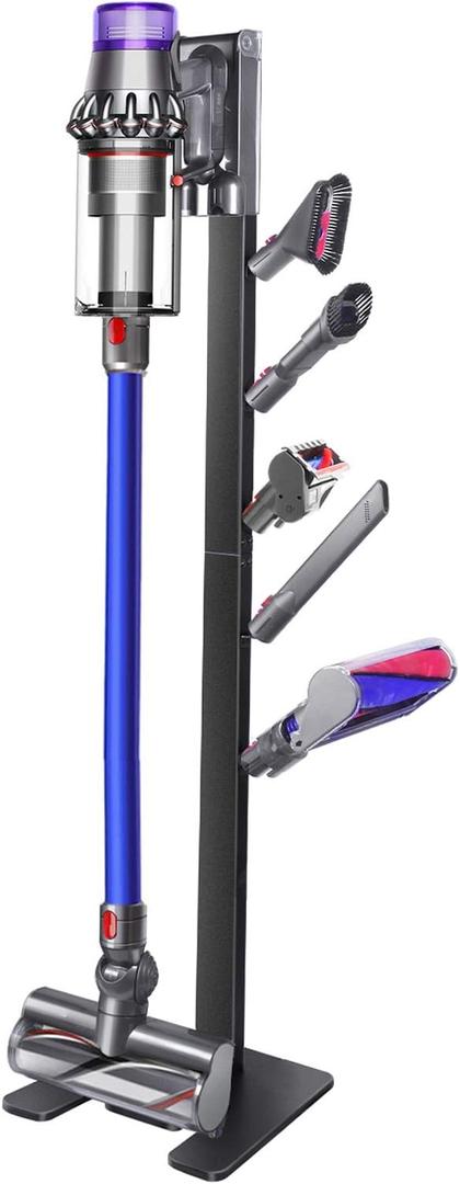 Storage-Stand-Docking-Station-Holder Compatible with V15 Detect V11 V10 V8 V7 V6 Cordless Vacuum Cleaners & Accessories, Stable Metal Bracket Organizer Rack, Brushed Black