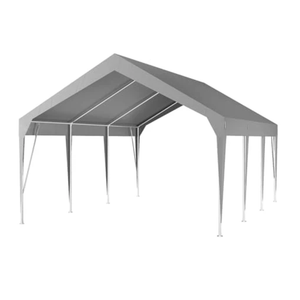 Garvee 10' X 20' Heavy Duty Carport, Portable Garage with Waterproof UV Protected Car Canopy for Cars, Boats, Storage, Grey