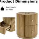 Christopher Knight Home Amano Wooden Round Side Table with Drawer, Bedroom Nightstand with Drawer, Living Room Sofa End Table, Bedside Table, Natural