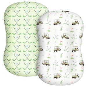 CroBlissful 2 Pack Golf Baby Lounger Cover Stretchy and Soft Infant Lounger Cover Breathable and Soft Baby Nest Slipcover for Boys Girls