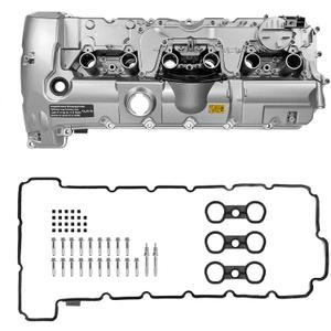 Upgrade Aluminum Engine Valve Cover & Gasket Kit Compatible with BMW N52 N51 BMW E82 128i E9X 323i 328i E60 528i E70 X5 3.0si E83 X3 E85 Z4 E89 Z4 F10 528i