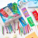 Jetec 50 Sets Back to School Ballpoint Pens Click Retractable Gift Prizes Include 50 Ballpoint Pens 50 Cards 50 Bags 50 Ties for Party Favors Office Teacher School Exchange