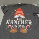 The Rancher Gnome Family Christmas Pajama T-Shirt, Size L, Grey