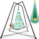 Sensory Swing Set with Stand, Printed Sensory & Pod Swing for Kids
